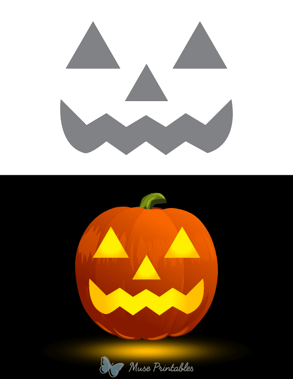 Standard Face Pumpkin Stencil