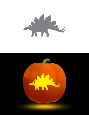 Stegosaurus Pumpkin Stencil