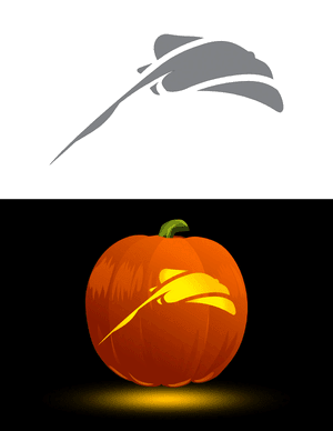 Stingray Pumpkin Stencil