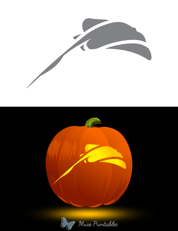 Stingray Pumpkin Stencil