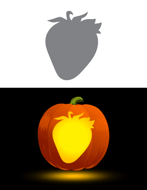 Strawberry Pumpkin Stencil