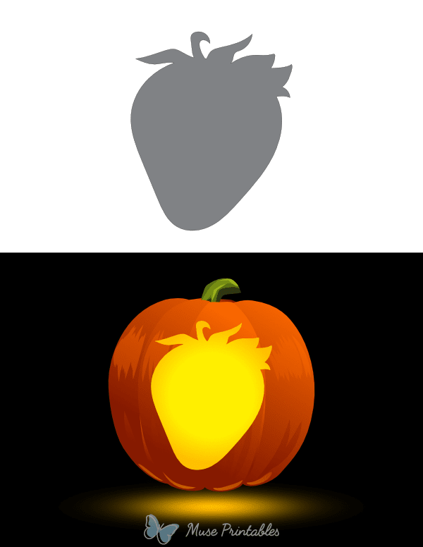 Strawberry Pumpkin Stencil