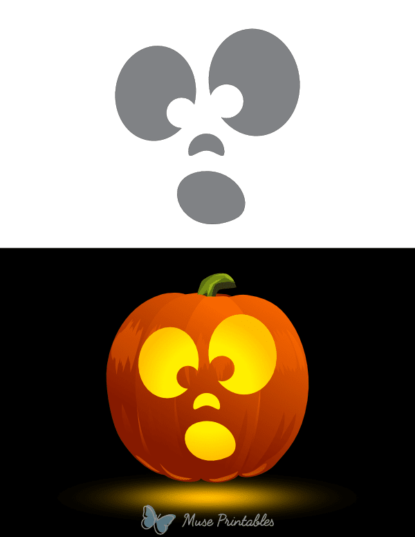 Surprised Pumpkin Stencil