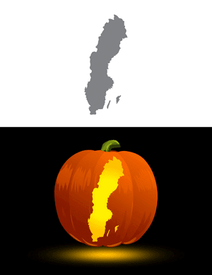 Sweden Pumpkin Stencil