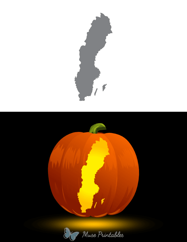 Sweden Pumpkin Stencil