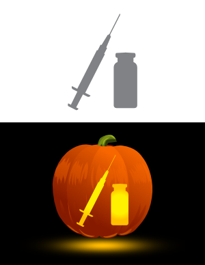 Syringe and Bottle Pumpkin Stencil