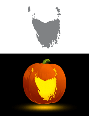 Tasmania Pumpkin Stencil