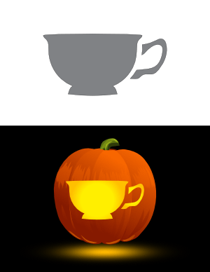 Teacup Pumpkin Stencil