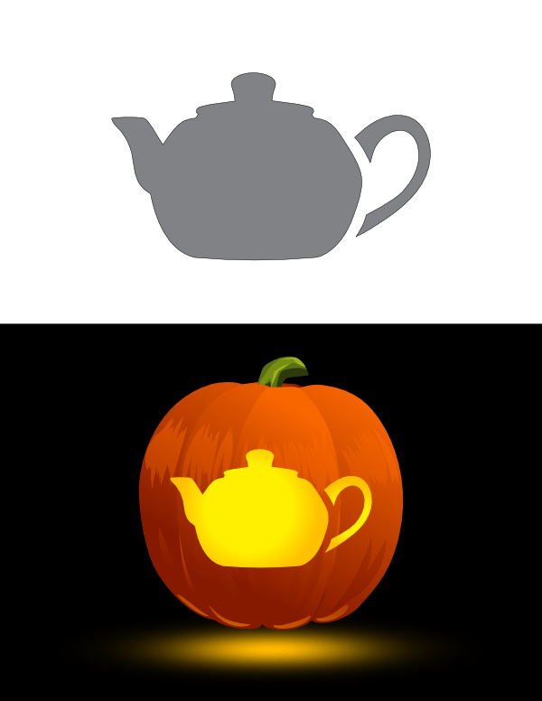 Teapot Pumpkin Stencil