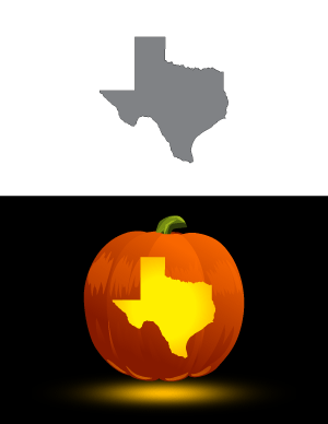 Texas Pumpkin Stencil