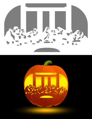 The Last Supper Pumpkin Stencil