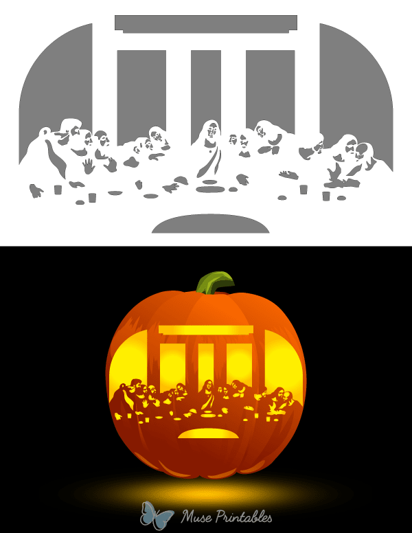 The Last Supper Pumpkin Stencil