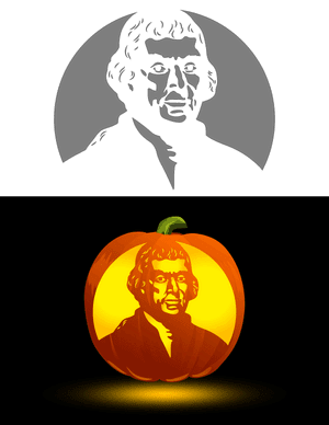 Thomas Jefferson Pumpkin Stencil