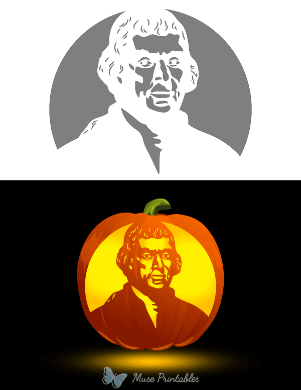 Thomas Jefferson Pumpkin Stencil