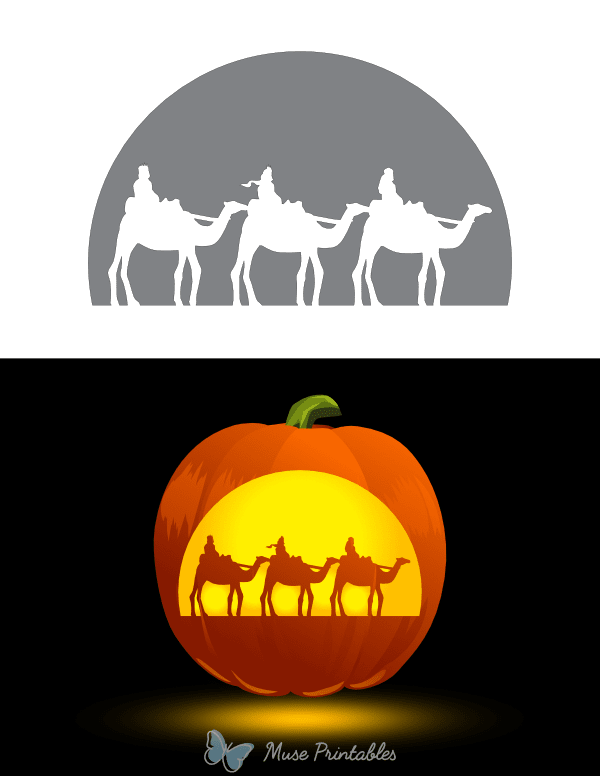 Three Wise Men Pumpkin Stencil