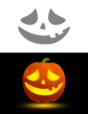 Toothy Smile Pumpkin Stencil