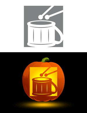 Toy Drum Pumpkin Stencil