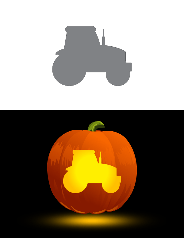 Tractor Pumpkin Stencil