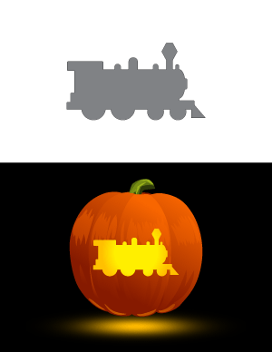 Train Pumpkin Stencil