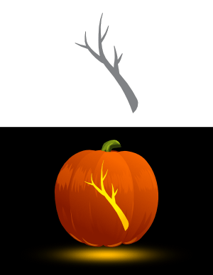 Tree Branch Pumpkin Stencil