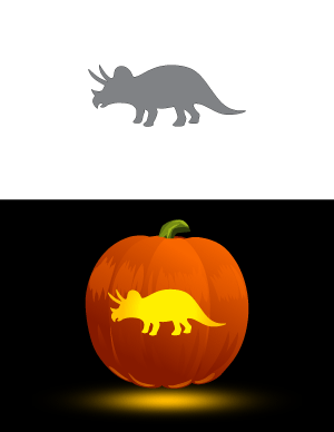 Triceratops Pumpkin Stencil