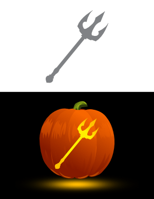 Trident Pumpkin Stencil