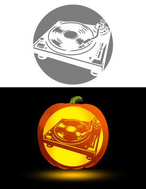 Turntable Pumpkin Stencil