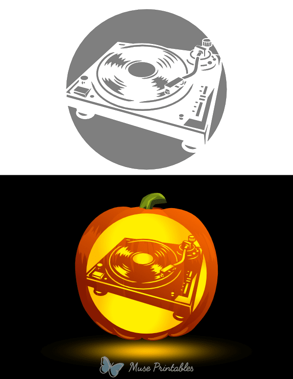 Turntable Pumpkin Stencil