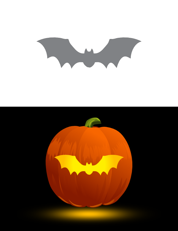 Vampire Bat Pumpkin Stencil