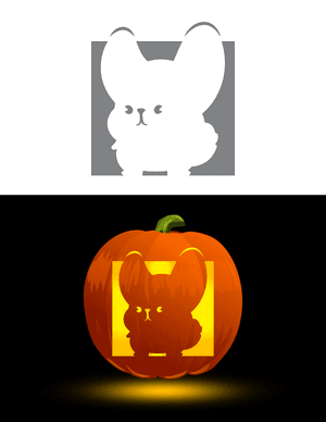 Very Cute Chinchilla Pumpkin Stencil