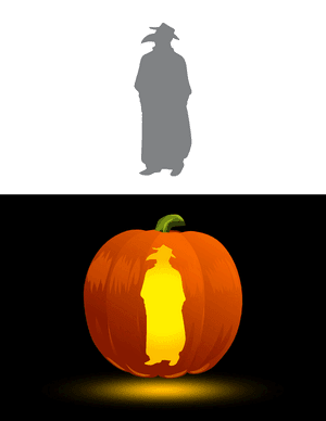 Victorian Plague Doctor Pumpkin Stencil