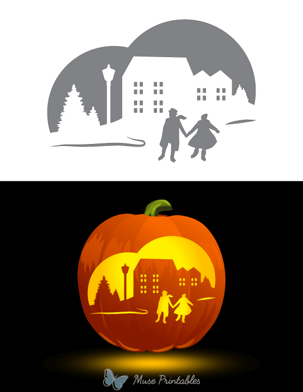 Victorian Winter Pumpkin Stencil