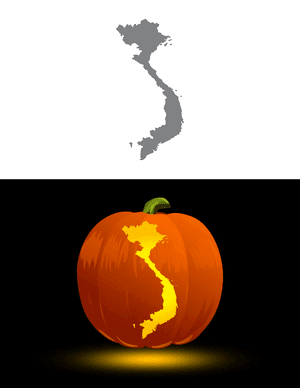 Vietnam Pumpkin Stencil