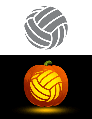 Volleyball Pumpkin Stencil