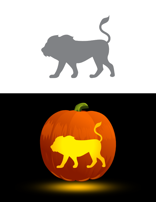 lion pumpkin stencils