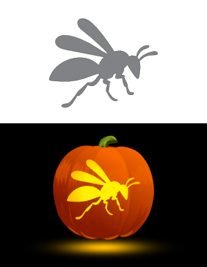 Wasp Pumpkin Stencil