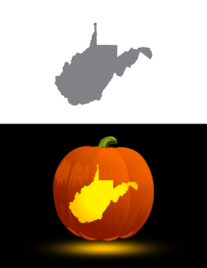 West Virginia Pumpkin Stencil