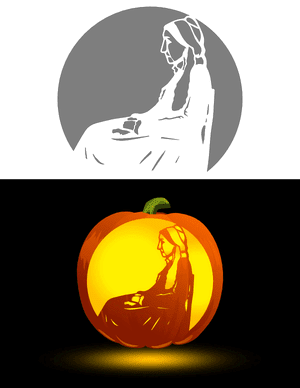 Whistlers Mother Pumpkin Stencil