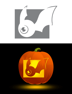 Winged Eye Pumpkin Stencil