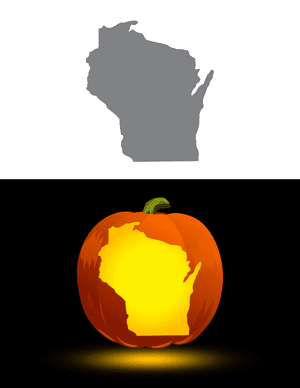 Wisconsin Pumpkin Stencil