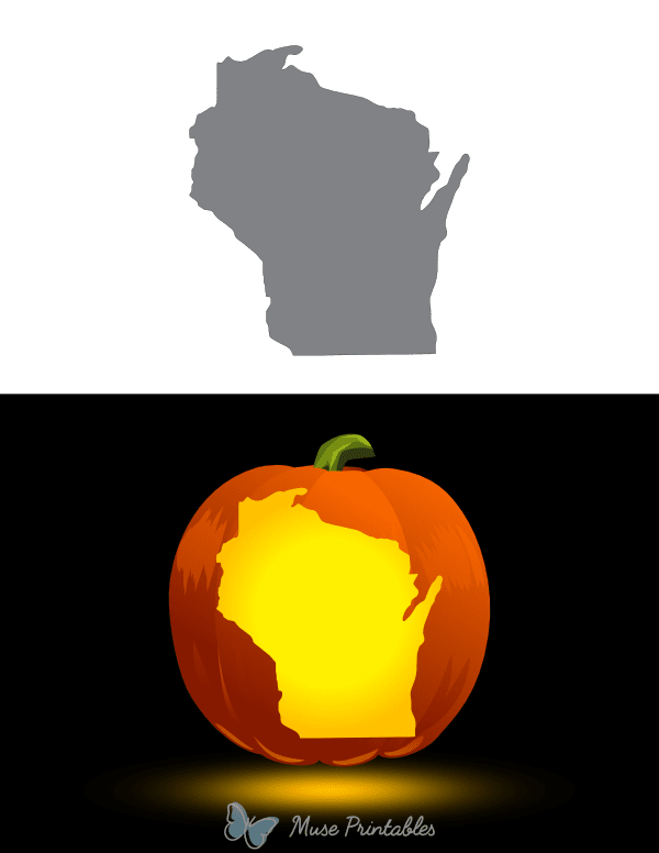 Wisconsin Pumpkin Stencil