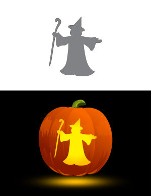 Wizard Pumpkin Stencil