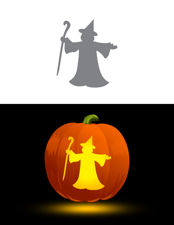 Wizard Pumpkin Stencil