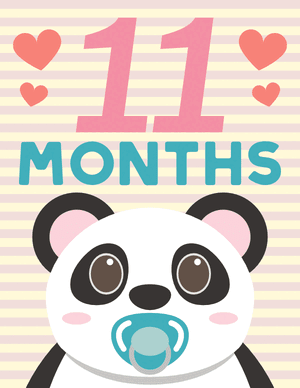 11 Months Old Animal Baby Milestone Sign