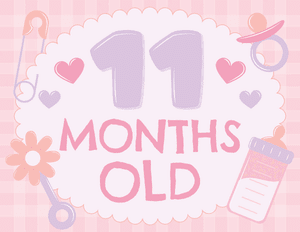 11 Months Old Baby Girl Milestone Sign