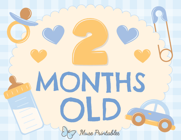 2 Months Old Baby Boy Milestone Sign