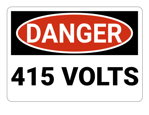 415 Volts Danger Sign