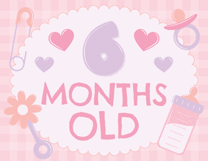 6 Months Old Baby Girl Milestone Sign