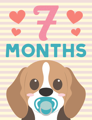 7 Months Old Animal Baby Milestone Sign