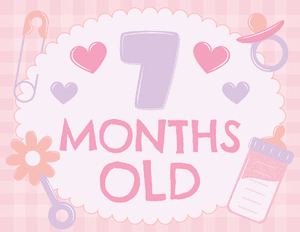 7 Months Old Baby Girl Milestone Sign